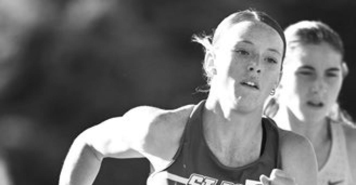 KATIE OAKLEY ran the third leg of the Wildcats’ 1600-meter relay on Saturday. The Wildcats set a new school record in that event.