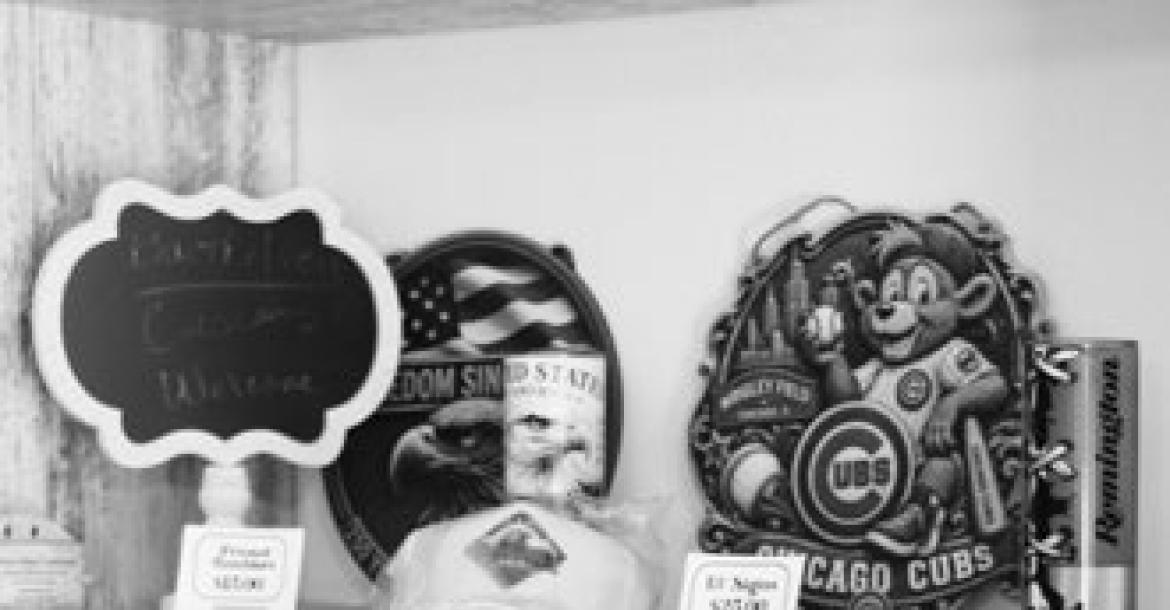 BACK ALLEY CUSTOMS is among the numerous vendors to rent shelf space at Running Wolf Originals.