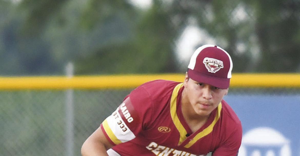 CHRISTIAN IRONHORSE fields a ground ball during Centura’s game with Central City last week. In the Centura Seniors’ game with Ravenna, Ironhorse finished with one hit and scored one run. Photos by Jordan Coslor
