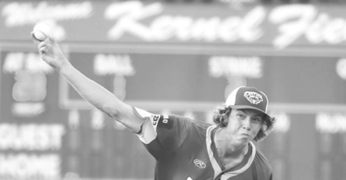 BARRETT FRIES pitched a complete game in last Thursday’s Battle of the Kernels with Central City.