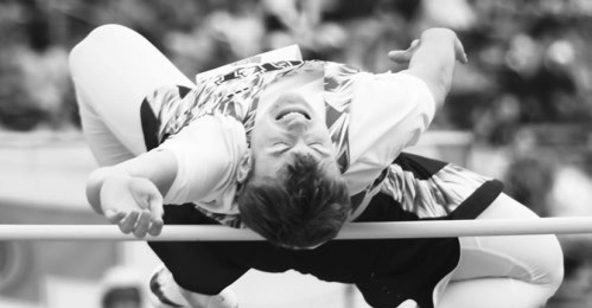 ZEVAN WOLF scored Central Valley’s only points on the boys’ side of the state track and field championships. The sophomore cleared the bar at 6-01 to take sixth in the boys’ high jump. Photo by Jordan Coslor